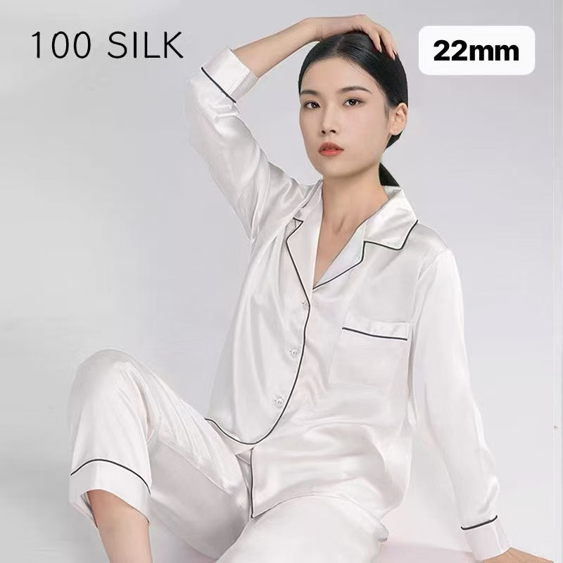 Women's Long Pajamas - 16mm/19mm/22mm Pure Silk, Perfect for a Dreamy Night's Sleep 🌙✨