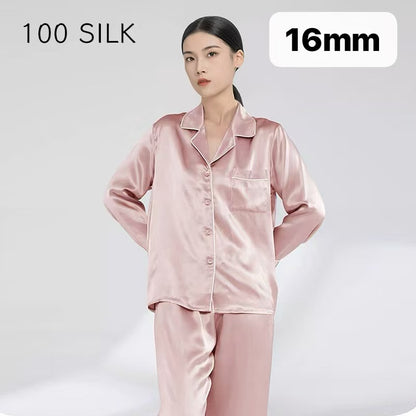 Women's Long Pajamas - 16mm/19mm/22mm Pure Silk, Perfect for a Dreamy Night's Sleep 🌙✨